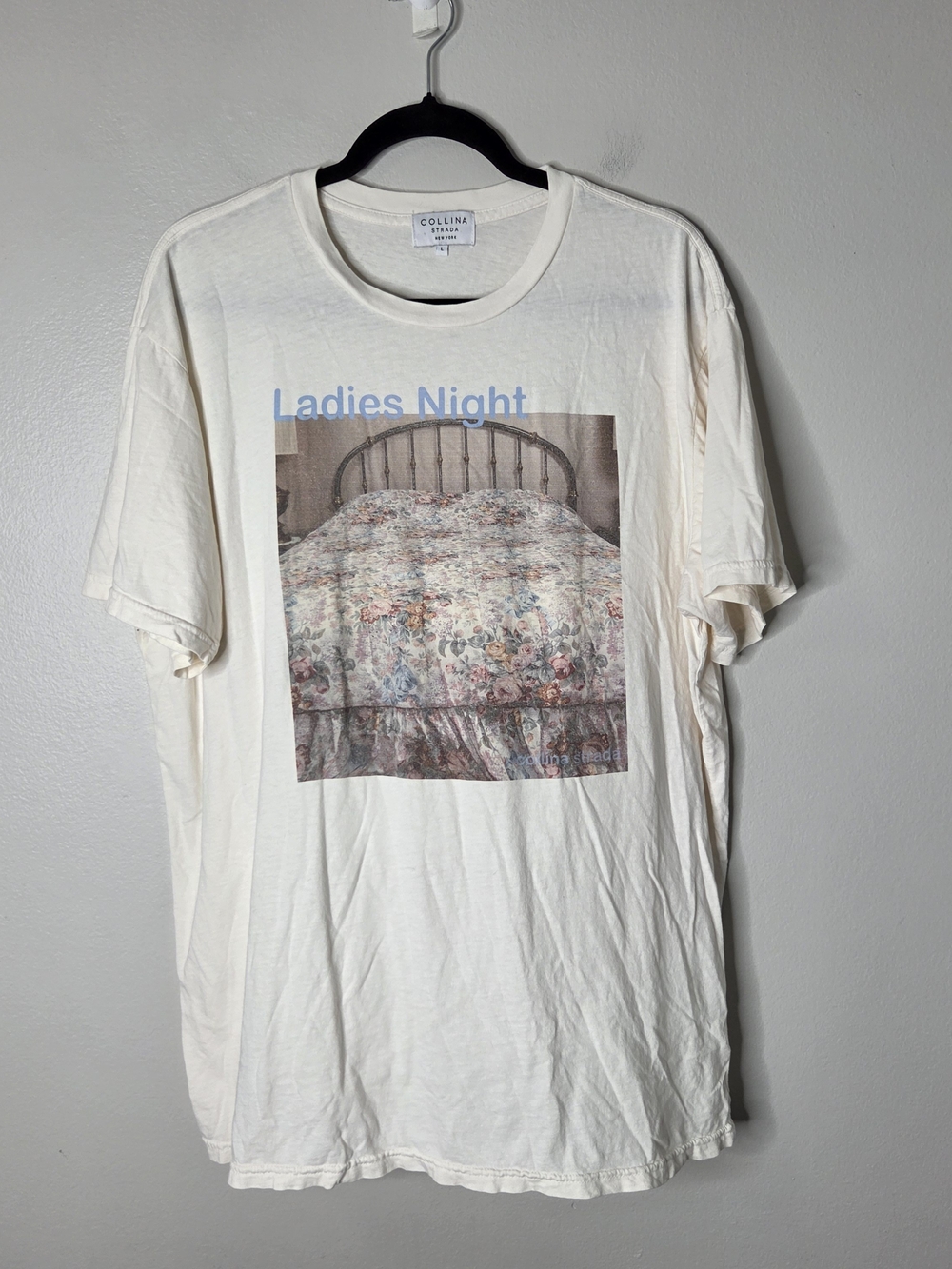 Collina Strada Ladies Night Graphic Tee in Cream